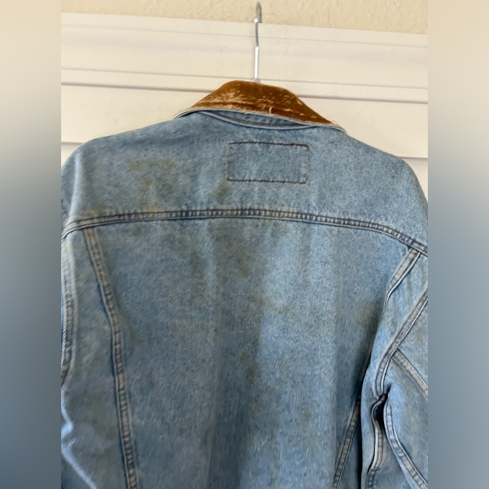 Vintage Authentic Johnny Hallyday Western Passion Denim and Suede Jacket Size M - Picture 13 of 13